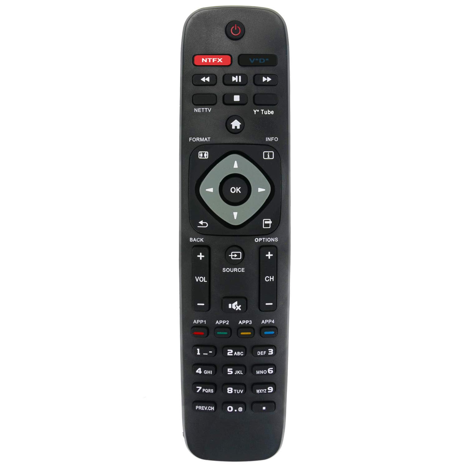 NEW Replacement Remote Control fit for Philips LCD LED HDTV 28PFL4609 28PFL4909 32PFL4609 32PFL4909 40PFL4609 40PFL4909 43PFL4609 43PFL4909 49PFL4609