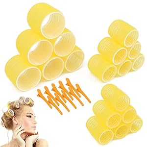Jumbo-Size-Hair-Roller-sets-Self-Grip-Salon-Hair-Dressing-Curlers-3-Inch-Hair-Curlers-3-Size-18-Packs-6XJUMBO6XLARGE6XMEDUIEM Jumbo Size Hair Roller sets, Self Grip, Salon Dressing Curlers, 3 Inch 18 Packs (6XJUMBO+6XLARGE+6XMEDUIEM)