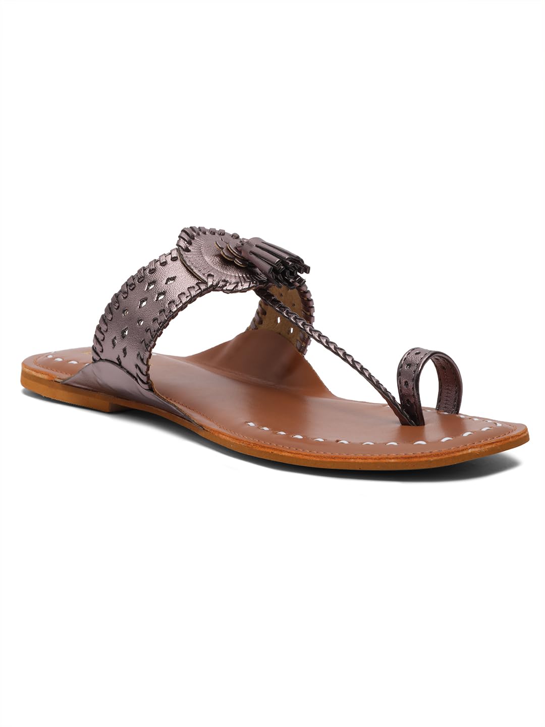 Saivi Kolhapuri Flats|Gunmetal Color|Size 35-image-13
