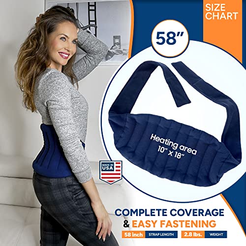 Sunnybay Microwave Heating Pad, Microwavable Moist Hot Or Cool Bean Bag Wrap For Neck, Shoulder, Knee, Or Back Pain With Fastening Straps, 10X18 Inch Heating Area, 2.8 Lbs, Fsa Hsa Approved, 58 Inches #TOP3