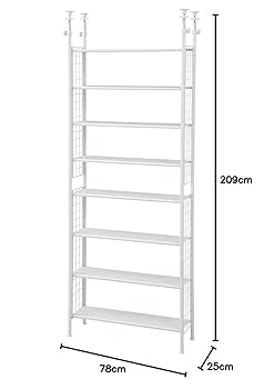 ぱーぷる様　山善フリーラックスリム 幅78×奥行25×高さ209-282 STR Amazon｜山善(YAMAZEN) フリーラック (突っ張り) スリム 幅78