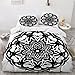 Zestaw pościeli w stylu retro, etnicznym, z nadrukiem 3D, mandala, artykuł pościelowy, 220 x 240 cm, 100% poliester, zamek błyskawiczny, czarno-biały, hipoalergiczna, przytulna, 3-częściowa, 2 poszewki na poduszkę 80 x 80 cm