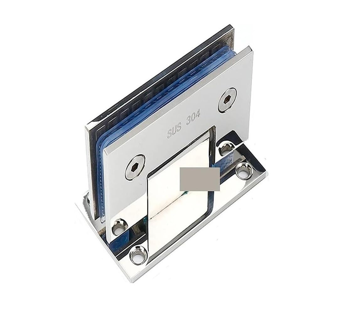 2Pcs 180 Degrees Stainless Steel Frameless Glass Door Hinge