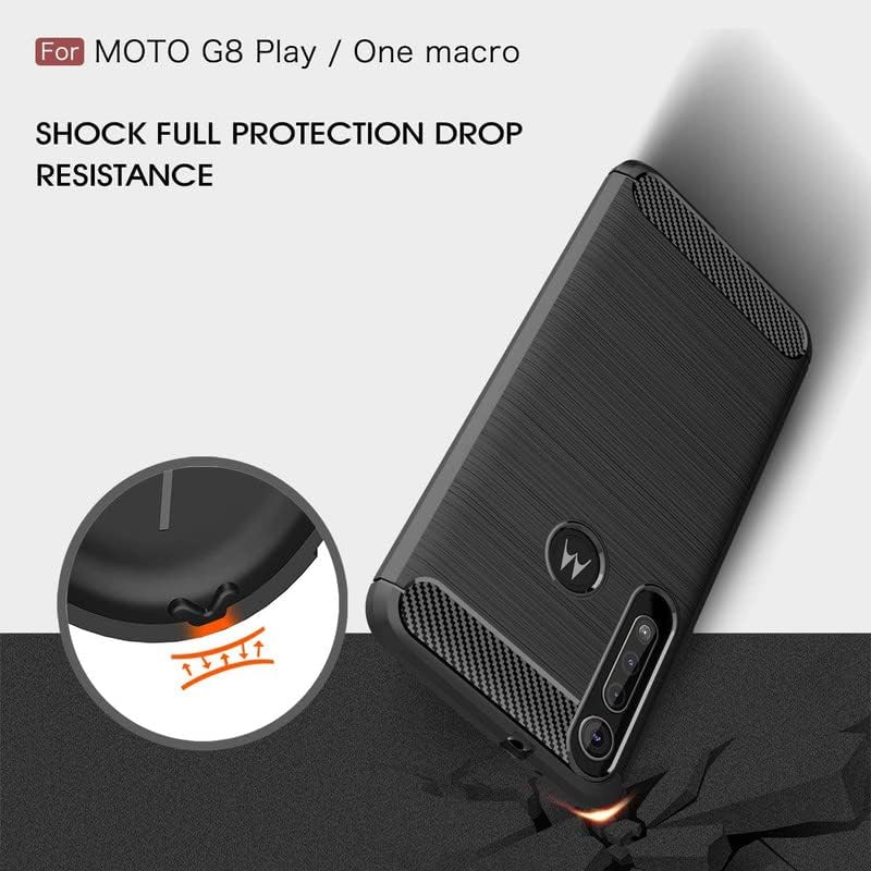 Image of Hybrid Carbon Fiber Back Case for Moto One Macro (Black)