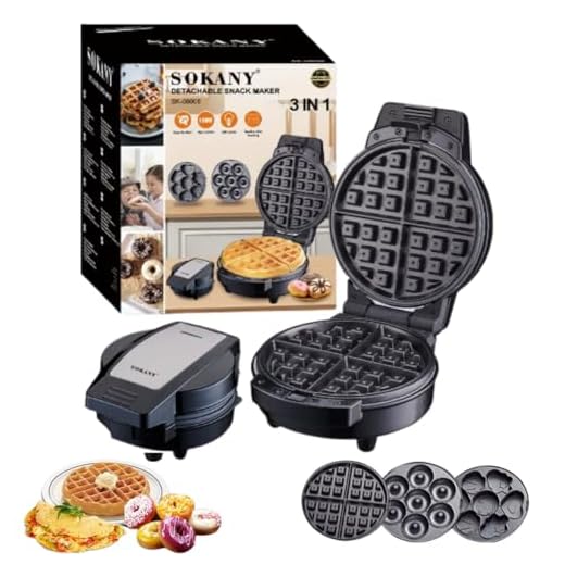 Máquina Multifuncional Crianças Bolo Donuts Waffle 3 Em 1 110V