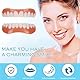 Karjiaja 2 Paare Falsche Zähne Veneers, Furniere Zähne Kosmetische Zahnabdeckung Gefälschte Zähne Provisorische Zahnprothese Künstliche Zähne Zahnersatz Weiß Kosmetische Zähne Temporäre Prothesen