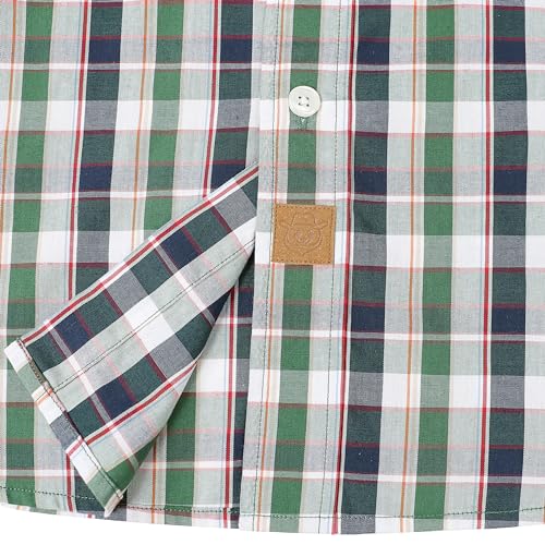 Image of Dubinik Mens Short Sleeve Button Down Shirts Soft Breathable Summer Vintage Regular Fit Lightweight Men's Casual Shirt