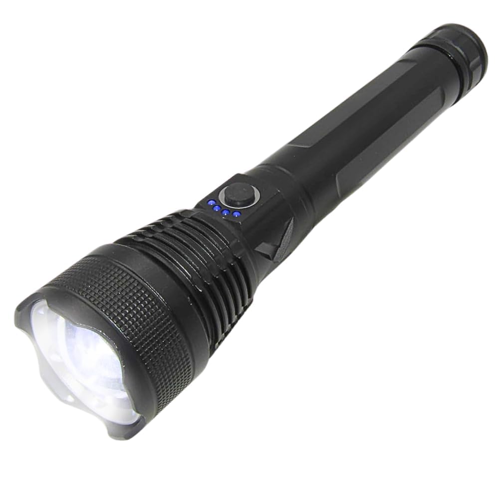 DAORKOW High Power LED Torch Flashlight, Rechargeable Zoomable Metal Torch with 5 Light Modes, 9000mAh Battery, Long Range Beam, Waterproof Handheld Torch for Trekking, Camping, Travel & Emergency Use-image-27