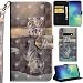 Produktbild Ooboom Samsung Galaxy S10 Hülle 3D Flip PU Leder Schutzhülle Handy Tasche Case Cover Ständer mit Trageschlaufe Magnetverschluss für Samsung Galaxy S10 - Katze Tiger