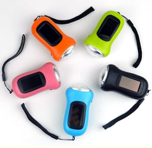 Dynamo Taschenlampe, Solarenergie Notfall kurbeltaschenlampe Kann als Campingbeleuchtung, Notbeleuchtung bei Stromausfall, Kindersicherheitsbeleuchtung verwendet werden (orange) Cover