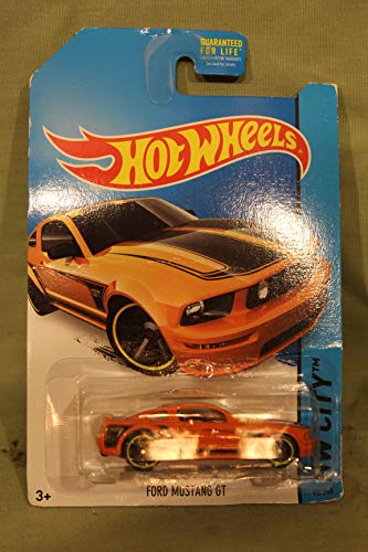 2014 Hot Wheels Hw City - 2005 Ford Mustang GT - Orange miniatura 1