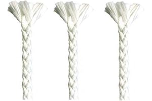 1/8" x 5' 18-Pack Round Fiberglass Wicks for Lanterns, Lamps, and Wine Bottle Candles