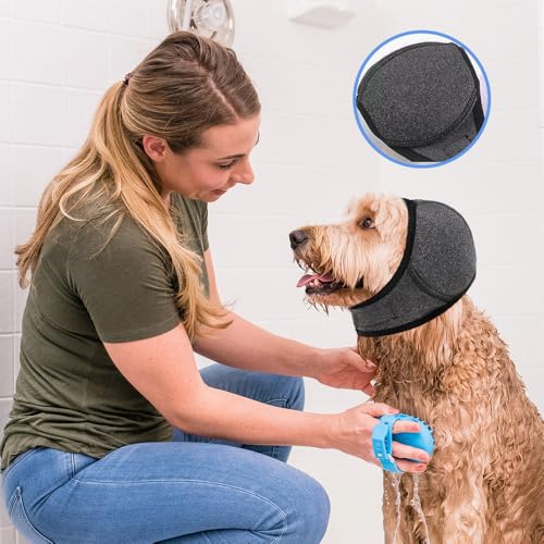 XFSRG Ohrenschutz Hund Geräuschreduzierung und Schutz Weiches Bequemes Verstellbare Haustiere Ohrenschützer für Angstlinderung Beruhigung(Grau/S)