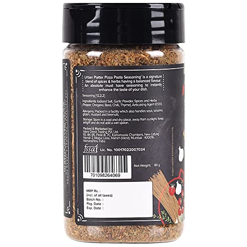 Image of Urban Platter Pizza Pasta Seasoning, 80g (Signature Italian-Style Seasoning | Multipurpose Herb & Spice Blend | MSG-Free)