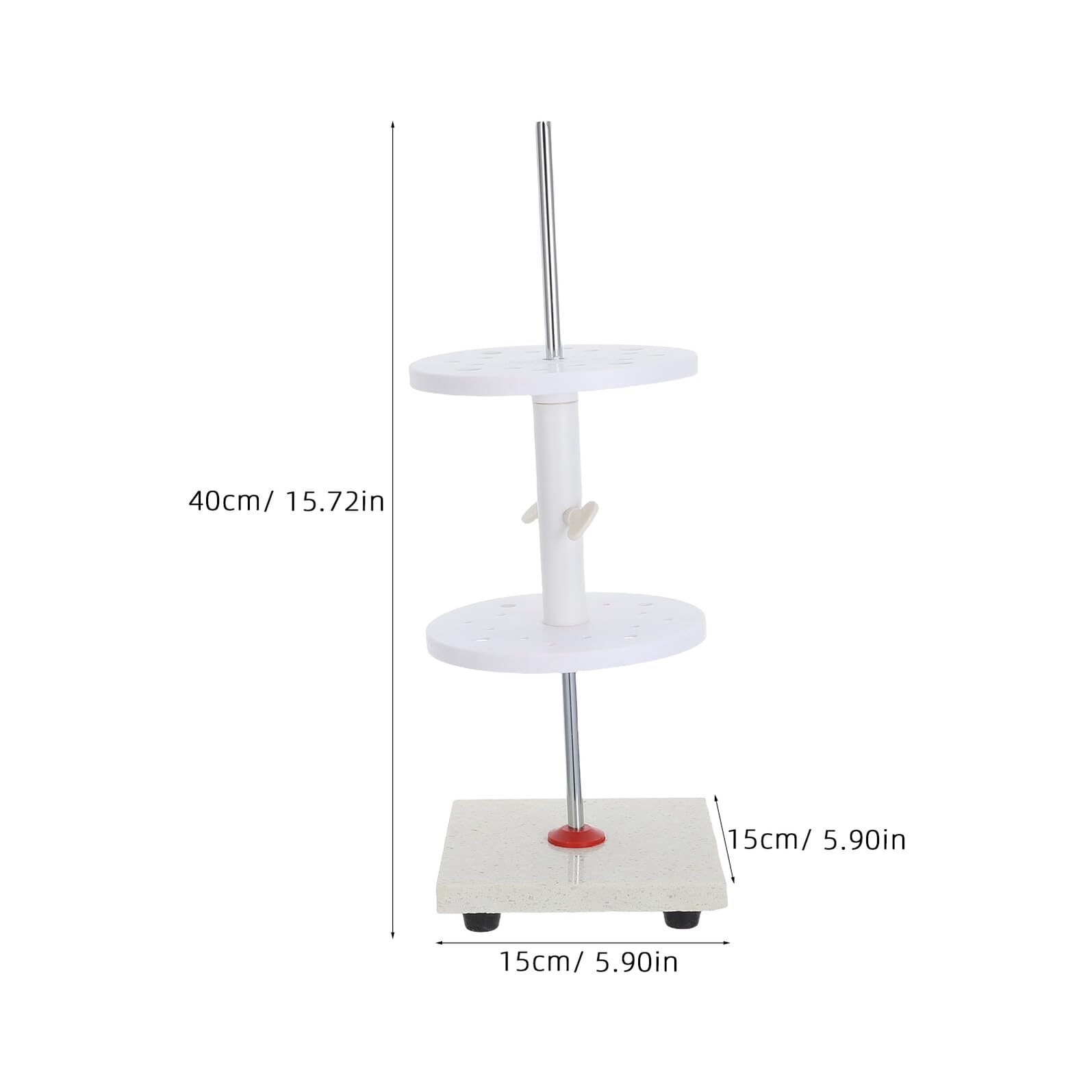 NUOBESTY Soporte y 16 Orificios Pipetas Mármol Blanco de a para Giratorios, Organizador Resistente Avanzado Químicos para Científicos
