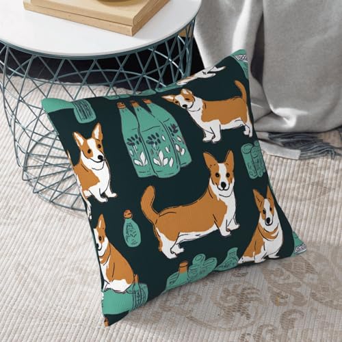 Housse de coussin velours côtelé chiens idéal pour décorer le canapé - 7
