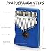 17 Key Kalimba Thumb Piano - Portable Finger Piano with Tuning Hammer & Study Guide, Premium Wood, Unique Musical for Birthday & Holidays-C