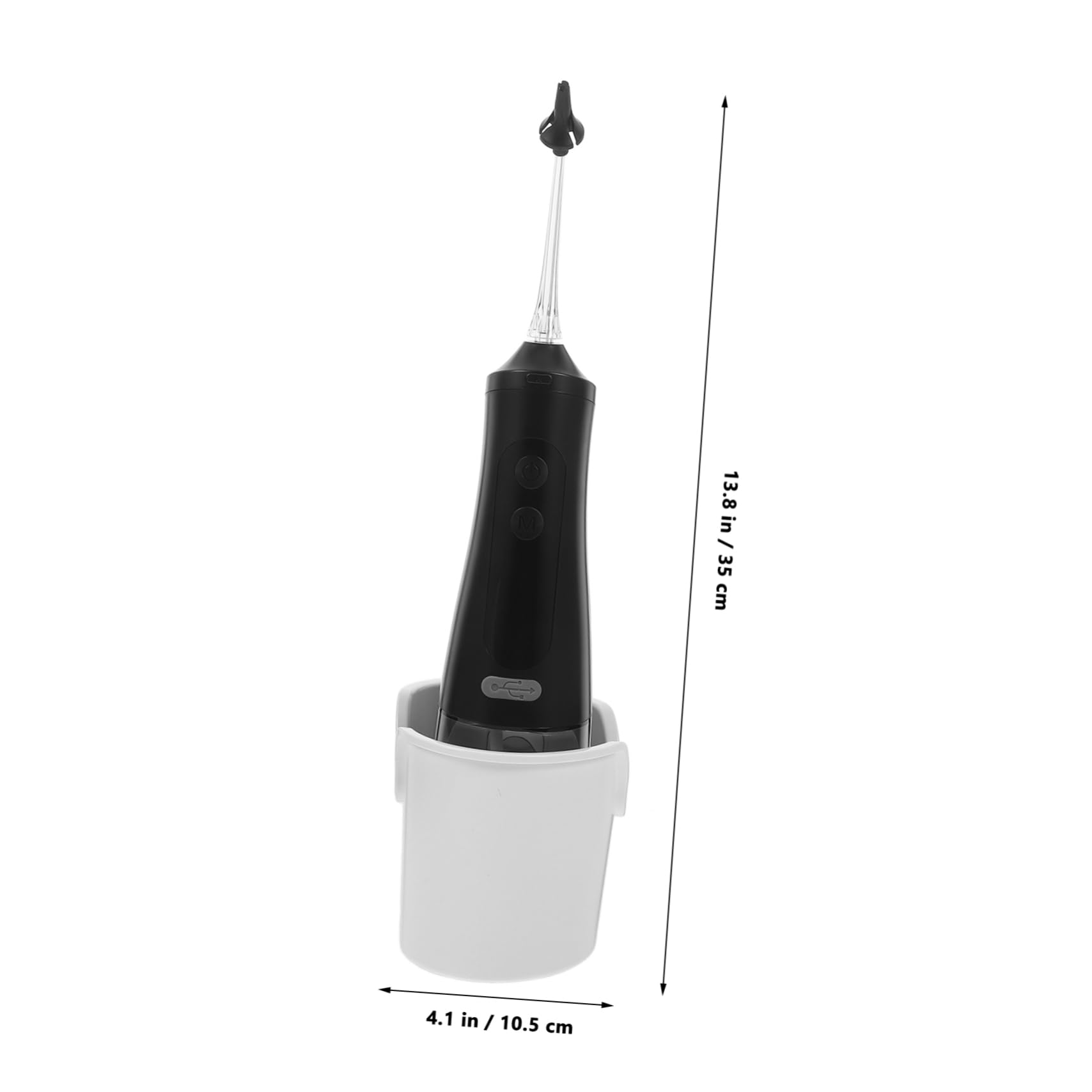 Kit de Nettoyage des Oreilles Électrique, 350ml, Ipx7, Pliable Noir