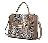 MKF Collection Bolsa tiracolo feminina, bolsa de couro vegano, alça superior, bolsa de ombro, bolsa de mão da Mia K, Lilli Taupe, Medium