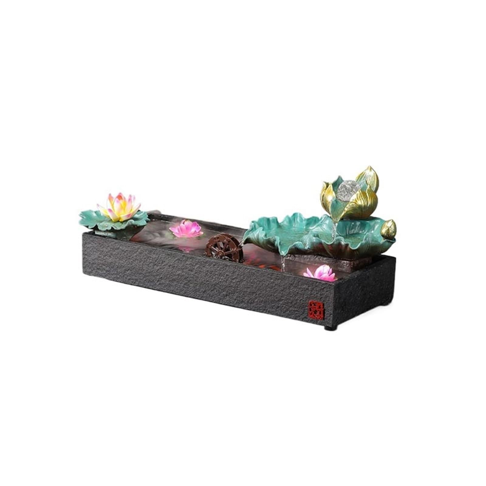 Water Feature Tabletop Fountain, Meditation Indoor Waterfall Feature for Home Office Bedroom Relaxation Indoor Fountains