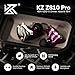 Linsoul KZ ZS10 Pro, 4BA+1DD 5 Driver in Ear Monitor, HiFi Wired Earbuds, Gaming Earbuds, Hybrid IEM Earphones with Stainless Steel Faceplate, Detachable Cable for Musician (Without Mic, Purple)