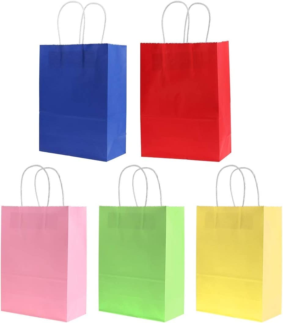 Amazon.co.jp: ギフトバッグ手提げ紙袋カラフルギフト紙袋クラフト