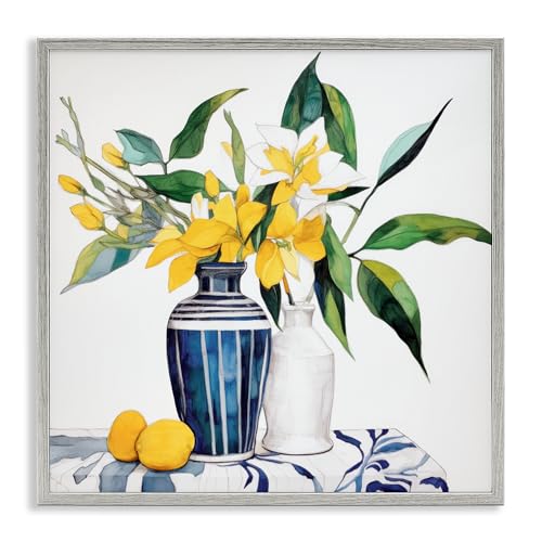 'Lemons And Blooms Table'| Framed Giclee Art