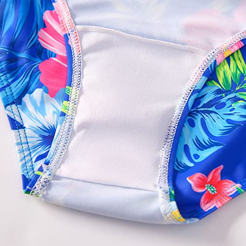 Toddler Girls Long Sleeve Floral Printing Beach Bathing Suit Girls Swimwear Swimsuit Guard Swimsuit2