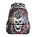 Produktbild Laptop-Rucksack für Jungen  Galaxie-Totenkopf mit glattem Haar, Schulrucksack, Computer-Tagesrucksack für Reisen, Wandern, Camping