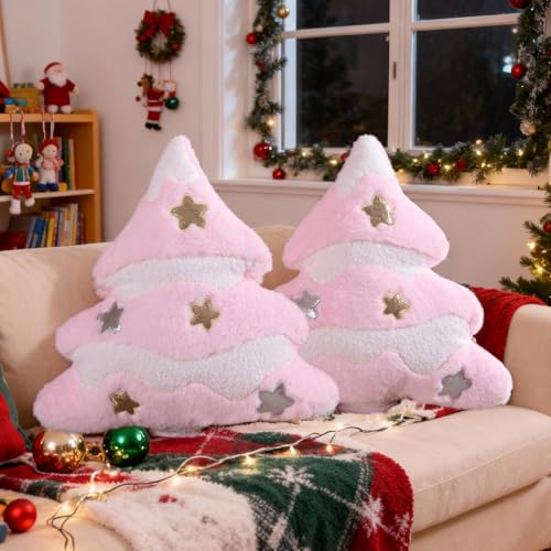 Lanpn 2 Stück Weihnachtsbaum Kissen Weihnachtskissen, Stern...