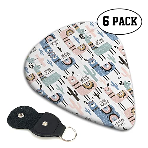 Llama Alpaca Cactus Lot de 6 médiators pour guitare acoustique, guitare électrique, basse, ukulélé – fin, moyen et épais… - Les Beatles, Paul McCartney, John Lennon, RIngo Starr, George Harrison Llama Alpaca Cactus Lot de 6 médiators pour guitare acoustique, guitare électrique, basse, ukulélé – fin, moyen et épais… – Image 3