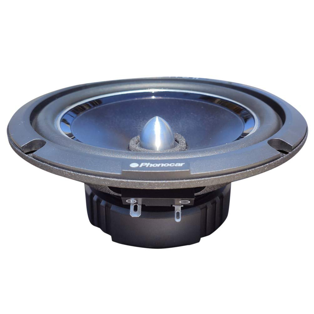 2 PHONOCAR 02625 altoparlanti medio basso woofer 16,50 cm 165 mm 6,5" 140 watt rms 280 watt max impedenza 4 ohm 92 db spl porte auto nero, a coppia