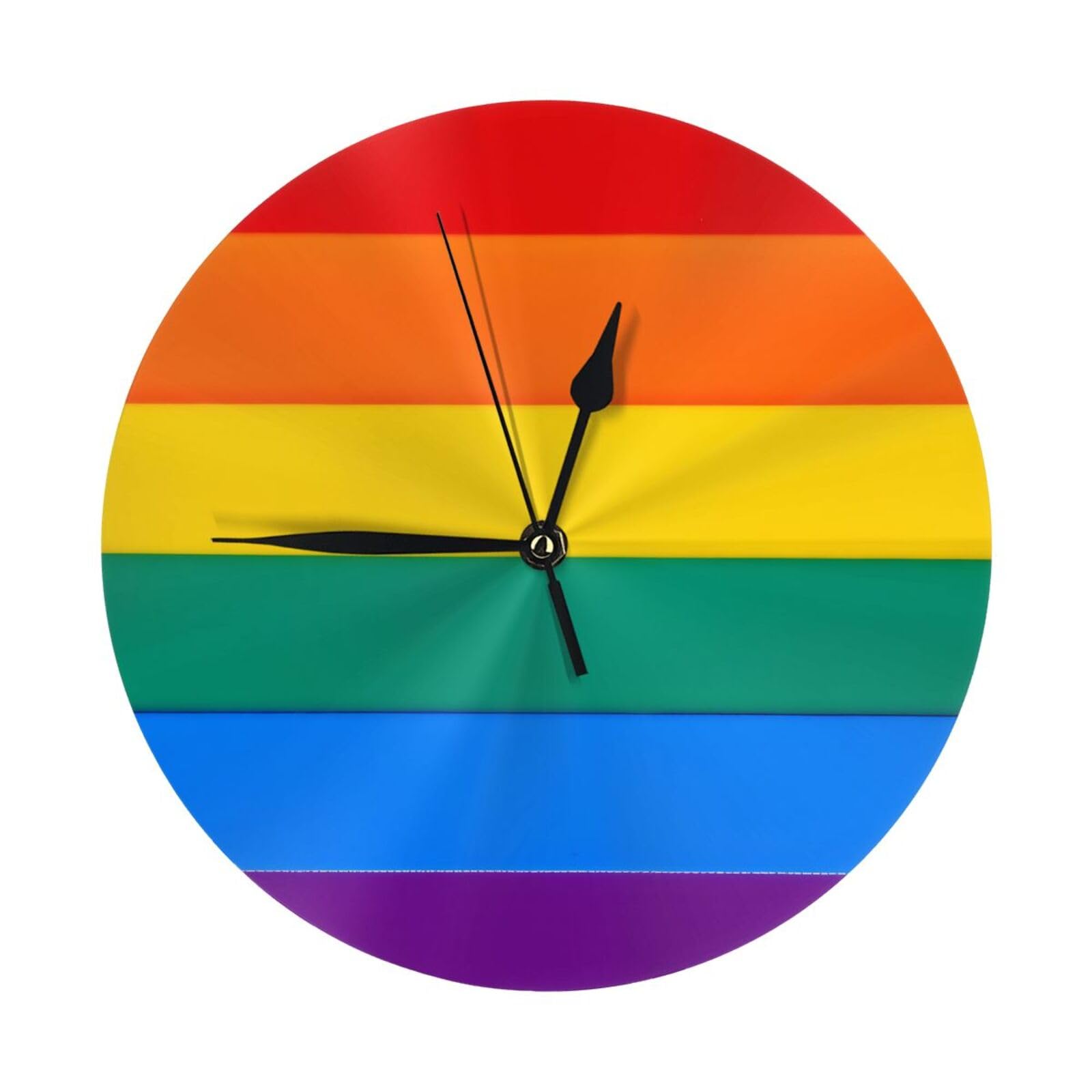 Horloge murale silencieuse ronde multicolore pour cuisine et chambre d'enfant