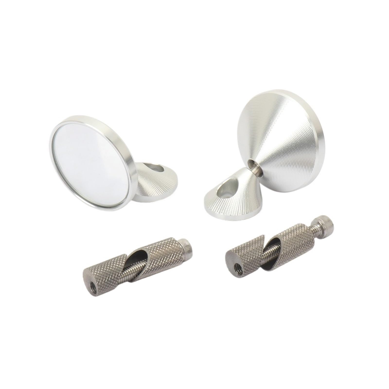Motocyklowe Lusterka Wsteczne Moto Lusterko końców Pasuje Do Vespa Sprint150 Primavera Sprint 150 Lusterko Wsteczne Motocykla Kierownica Lusterka Regulowane Jazdy Okrągłe(Matte Silver)