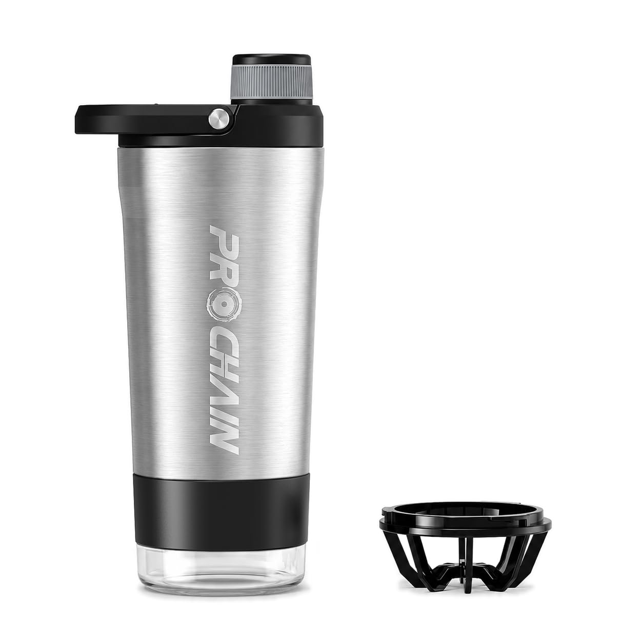 PROCHAIN Insulated Stainless Steel Protein Shaker Bottle, 20oz Metal Mixer — Amazon image 9