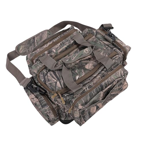 Outdoor Storage Bag, Adjustable Shoulder Straps Utility Tote Bag Organizer with Multi Pockets for Adventure Activities Camping Travel 12.8x8.5x8.5in