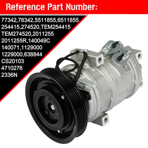 Image of CCIYU AC Compressor w /Clutch for Honda Pilot V6 3.5L 1999-2004