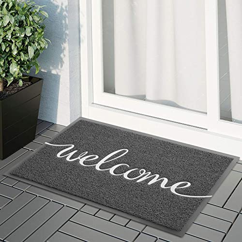 Mofonky Zerbino Ingresso, Esterno Interno Tappeto Ingresso casa Zerbino con Scritta Welcome, Antiscivolo Assorbente Resistente allo sporco Tappeto Cucina Tappeto Asciugapassi Tappeto Entrata Zerbino