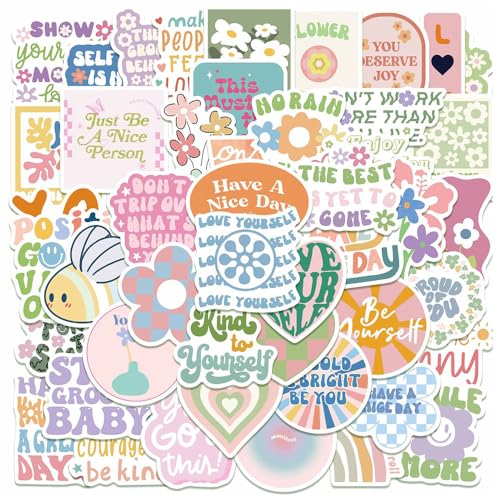 TAIOSNADJ 100 Pcs Pink Motivational Stickers for Laptop, Water Bottles, Book, Guitar, Skateboard, Suitcase - Waterproof Scrapbook Stickers