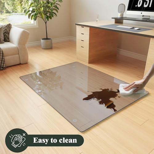 Image of Koonmi 36 inch x 46 inch Office Chair Mat for Hardwood Floors & Carpets
