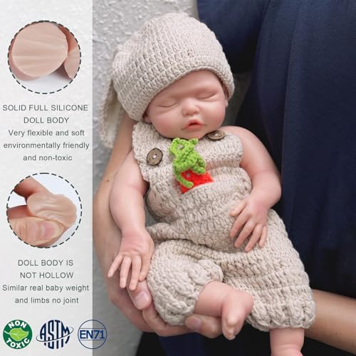 Muñeca de silicona realista de 17 pulgadas miniatura 3