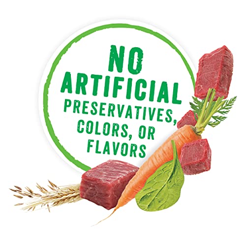 Image of Beneful Purina Dog Food Freshly Prepared Meals Simmered Beef Entree with Carrots, Barley, Wild Rice and Spinach - 10 oz. Tubs, 8 Count (Pack of 2)
