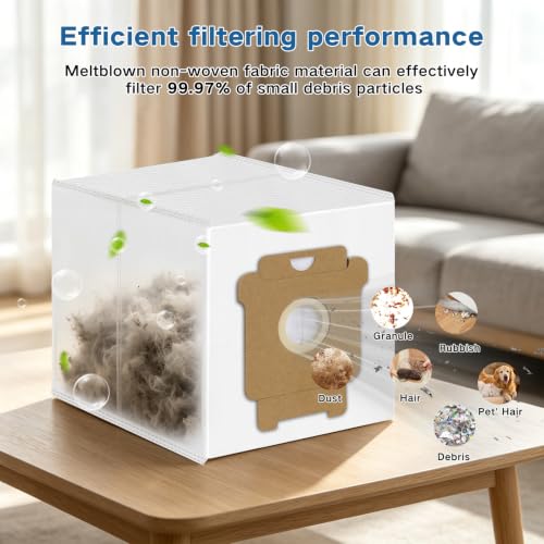 Image of 20 Pack Dust Bags for Roomba 105X, 415X, 505X, 705X Robot Vac Accessories