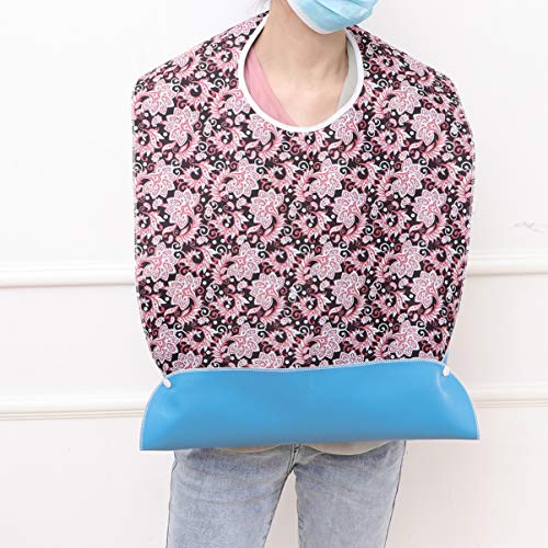 HEALLILY Protetor de Roupa Impermeável Lavável para Adulto Com Babador Coletor de Migalhas para Idos