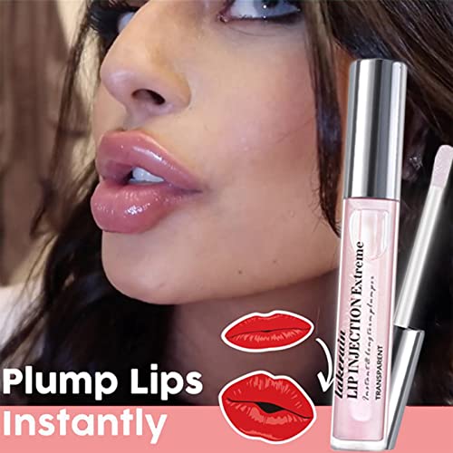 Lip Plumper Lip Gloss, Lip Maximizer Balm Plumper Lip Extreme Volume, Healthy Enhancer Hydrated Lips, Moisturize, Eliminate Dryness Wrinkles Enhances Plump Gloss (Clear Pink Color) - Image 5