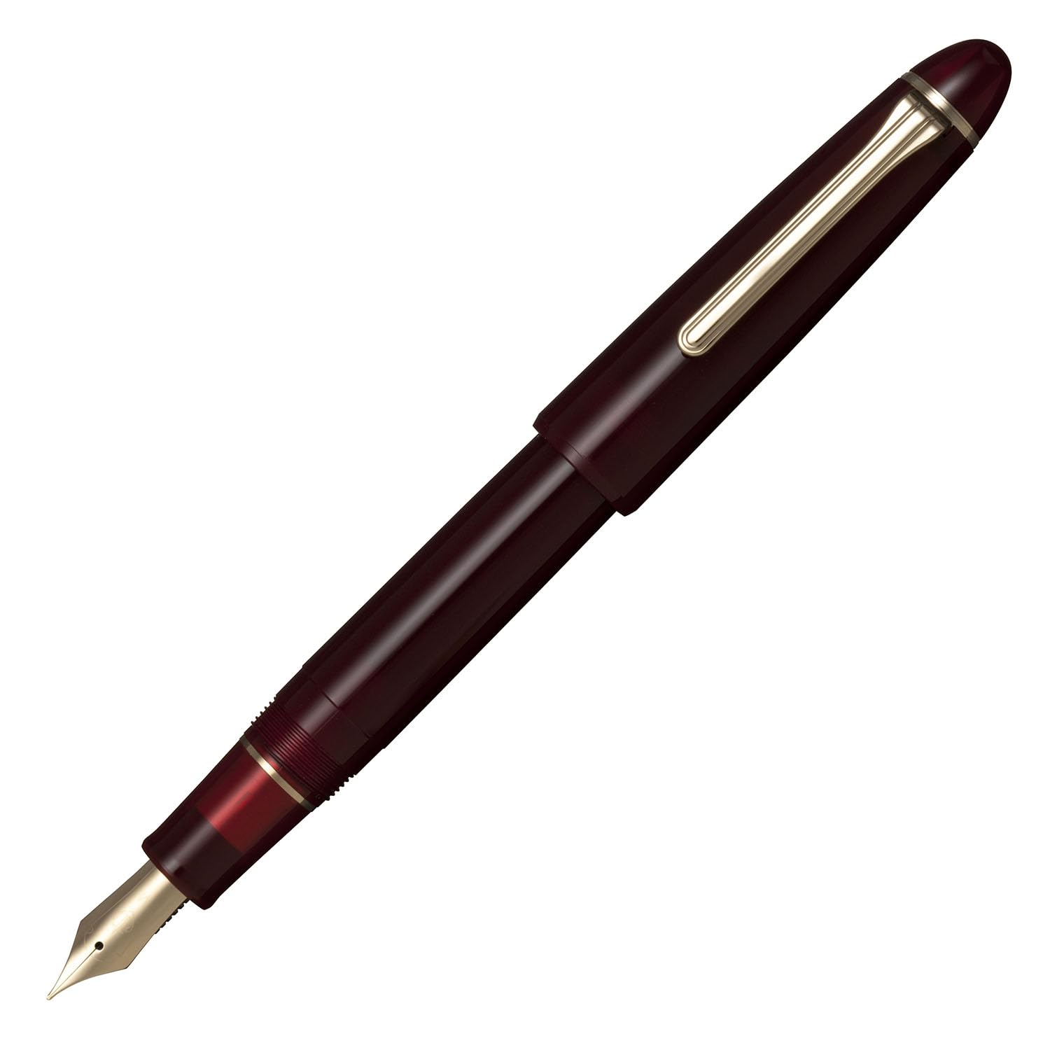 Sailor Pro Fit Casual Fountain Pen Fine Point Clear Red Gold Trim Japan