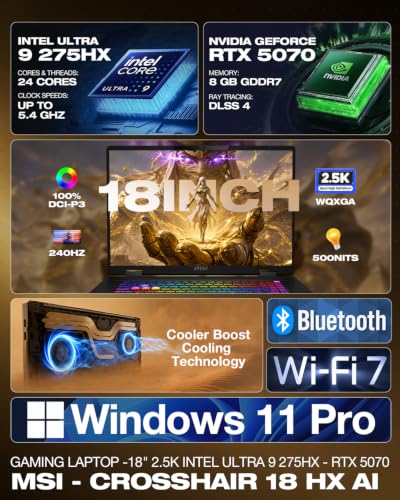 Image of msi Crosshair 18 HX AI Gaming Laptop Intel Ultra 9 275HX RTX 5070 8GB GDDR7