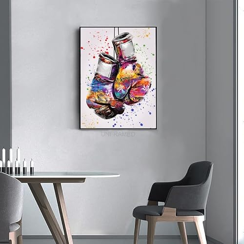 Graffiti Wall Art Boxing Gloves Poster Colorful Graffiti Wall Art Boxing Gloves Painting Abstract Graffiti Artwork Boxing Gloves Canvas Modern Wall Decor For Boy Room Dorm Bedroom 12X16 Inch Frameless #TOP4