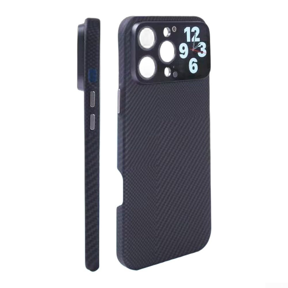 Funda para teléfono inteligente para iPhone 16, 15, 14 Pro Max, pantalla de 1.8 pulgadas con control de música de mensajes, pantalla de video personalizada magnética (19)