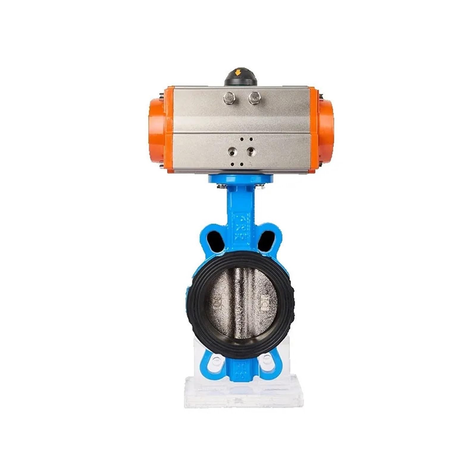 Sfocqvish Dn300 1Pcs Pneumatic Butterfly D671x-10/16 Wafer Type Spherical 304 Stainless Steel Quick Shut-Off Dn40/50/65/80/100-300(,304 Plate)